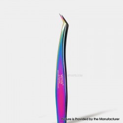 Authentic VETUS MCS-19 Angled Fine Tip Volume Eyelash Extension Tweezer Angled Tip for Volume Precision Tweezers - Rainbow