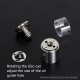 YFTK All in One Tank Cap 2.0ml for Flash e-Vapor V4.5S+ / V4.5 Style RTA - Silver, Upgrade Version