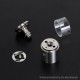 YFTK All in One Tank Cap 2.0ml for Flash e-Vapor V4.5S+ / V4.5 Style RTA - Silver, Upgrade Version