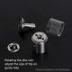 YFTK All in One Tank Cap 4.0ml for Flash e-Vapor V4.5S+ / V4.5 Style RTA - Silver, Upgrade Version