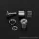 YFTK All in One Tank Cap 7.0ml for Flash e-Vapor V4.5S+ / V4.5 Style RTA - Silver, Upgrade Version