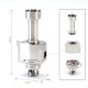 SXK Monarchy Mobb TC Style RBA Bridge for Billet / BB / Boro Tank - Silver, 7 PCS Air Pins 1.0, 1.5, 2.0, 2.5, 3.0, 3.5, 4.0mm