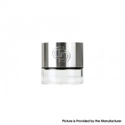 Authentic GD MODS MD-01 MTL / DL RTA Replcement Glass Steel Tank Tube - Silver, 5.5ml