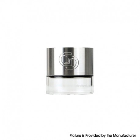 Authentic GD MODS MD-01 MTL / DL RTA Replcement Glass Steel Tank Tube - Silver, 5.5ml