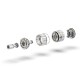 Authentic Auguse Era V5 RTA Atomizer Full Kit - Silver, 5ml, Air Pins 1 x Nonporous, 2 x 0.8, 2 x 0.9, 2 x 1.0, 2 x 1.2mm, 22mm
