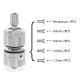 Authentic Auguse Era V5 RTA Atomizer Full Kit - Silver, 5ml, Air Pins 1 x Nonporous, 2 x 0.8, 2 x 0.9, 2 x 1.0, 2 x 1.2mm, 22mm