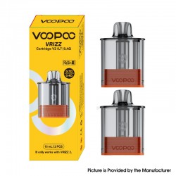 [Ships from Bonded Warehouse] VOOPOO Vrizz Cartridge V2 for Vrizz 2 Kit - Dual Mesh 0.4ohm / 0.7ohm, 15ml (2 PCS)