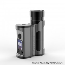 Authentic MECHVAPE x EVOLV Paramour DNA80C 80W SBS Box Mod - Gey Black, VW 1~80W, 1 x 18650 / 21700, Evolv DNA80C Chip