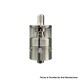 YFTK pNeumatyca Style RTA Rebuildable Tank Atomizer with 4.2ml Tank Tube - Silver, 316SS + Glass, 3.5ml, 22mm Diameter