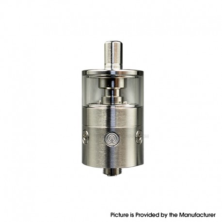 YFTK pNeumatyca Style RTA Rebuildable Tank Atomizer with 4.2ml Tank Tube - Silver, 316SS + Glass, 3.5ml, 22mm Diameter