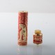 Mechanical Mod + RDA Atomizer Gold + Red, 1 x 18650, 24mm Diameter