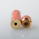 Mechanical Mod + RDA Atomizer Gold + Red, 1 x 18650, 24mm Diameter