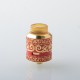 Mechanical Mod + RDA Atomizer Gold + Red, 1 x 18650, 24mm Diameter
