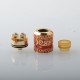 Mechanical Mod + RDA Atomizer Gold + Red, 1 x 18650, 24mm Diameter