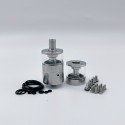 YFTK pNeumatyca Style RTA Rebuildable Tank Atomizer with 4.2ml Tank Tube - Silver, 316SS + Glass, 3.5ml, 22mm Diameter