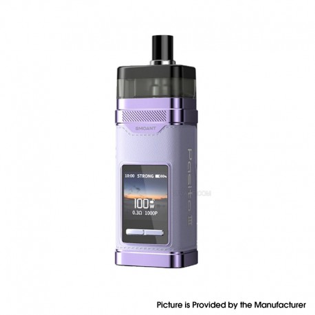 [Ships from Bonded Warehouse] Authentic Smoant Pasito III 100W Pod Mod Kit - Rococo Purple, 5~100W, 2800mAh, 7ml, 0.15 / 0.2ohm