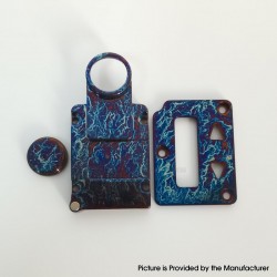 Authentic MK MODS Toxic Titanium Inner Set for BB / Billet - Dark Blue, Round Button