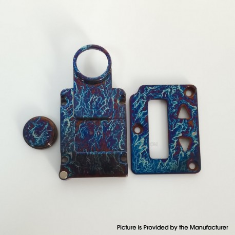 Authentic MK MODS Toxic Titanium Inner Set for BB / Billet - Dark Blue, Round Button