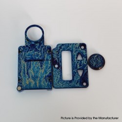 Authentic MK MODS Toxic Titanium Inner Set for BB / Billet - Light Blue, Round Button
