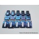 Authentic MK MODS Toxic Titanium Inner Set + Drip Tip Set for BB / Billet - Dark Blue, Round Button