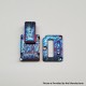 Authentic MK MODS Toxic Titanium Inner Set + Drip Tip Set for BB / Billet - Dark Blue, Square Button