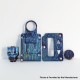 Authentic MK MODS Toxic Titanium Inner Set + Drip Tip Set for BB / Billet - Dark Blue, Square Button