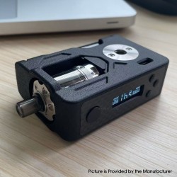 3D Print Black Knight Embedded + Coil Building Tap All in One 80W Box Mod - Black, VW 5~80W, 1 x 18650