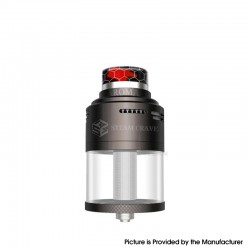 Authentic Steam Crave Aromamizer Plus V4 RDTA / RTA / RDA Atomizer - Gun Metal, 11 / 13ml, 30mm Diameter