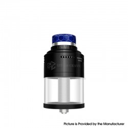 Authentic Steam Crave Aromamizer Plus V4 RDTA / RTA / RDA Atomizer - Black, 11 / 13ml, 30mm Diameter