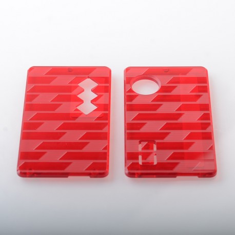 Authentic MK MODS V4 Replacement Front + Back Cover Panel Plate for dotMod dotAIO V2 Pod - Red, Acrylic (2 PCS)
