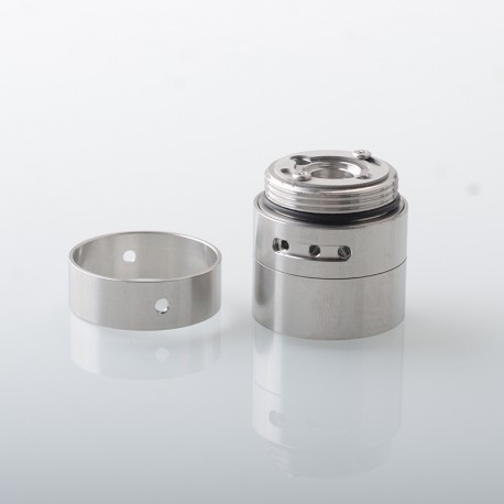 YFTK AFC Kit V2 for Flash e-Vapor V4.5S+ / V4.5 Style RTA - Silver, 1 x DL Ring + 1 x MTL Ring + 1 x Intake Cover