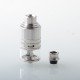 YFTK Slick Taifun GX Style RDTA Rebuildable Dripping Tank Atomizer - Silver, 316SS + Glass, 4.0ml, 23mm Diameter