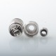 YFTK Slick Taifun GX Style RDTA Rebuildable Dripping Tank Atomizer - Silver, 316SS + Glass, 4.0ml, 23mm Diameter