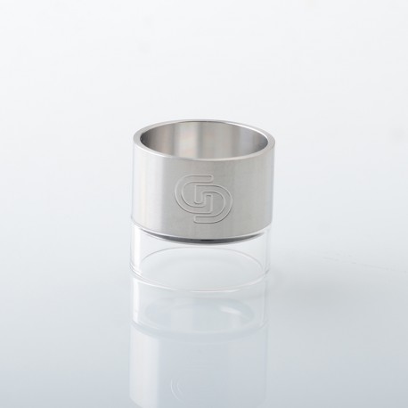 Authentic GD MODS MD-01 MTL / DL RTA Replcement Glass Steel Tank Tube - Silver, 5.5ml