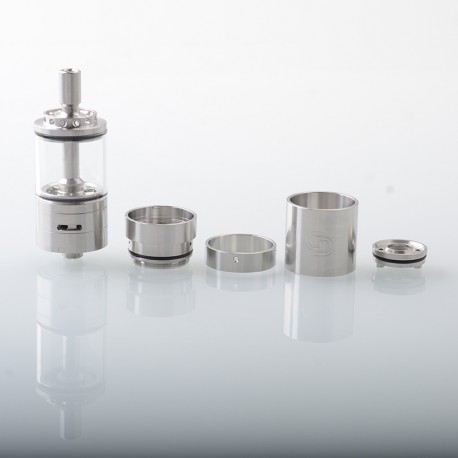Authentic GD MODS MD-01 MTL / DL RTA Rebuildable Tank Atomizer - Silver, 5.5ml, 23mm Diameter