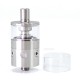 SXK pNeumatyca Style RTA Rebuildable Tank Atomizer - Silver, 316SS + Glass, 3.5ml, 22mm Diameter