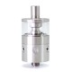 SXK pNeumatyca Style RTA Rebuildable Tank Atomizer - Silver, 316SS + Glass, 3.5ml, 22mm Diameter