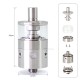 SXK pNeumatyca Style RTA Rebuildable Tank Atomizer - Silver, 316SS + Glass, 3.5ml, 22mm Diameter