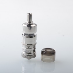 YFTK Ti Flash e-Vapor V4.5S+ Style RTA Rebuildable Tank Atomizer - Silver, Titanium + Glass, 4.5ml, 23mm Diameter