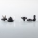 Vapor Giant VG Style MTL RTA Rebuildable Tank Atomizer - Black, 316SS + Glass / PC, 3.3ml, 23mm Diameter