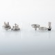 Vapor Giant VG Style MTL RTA Rebuildable Tank Atomizer - Silver, 316SS + Glass / PC, 3.3ml, 23mm Diameter
