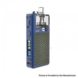 [Ships from Bonded Warehouse] Authentic LVE Orion II Pro 50W Pod Mod Kit RBA Only Kit - Blue Textured Carbon, VW 5~50W, 1900mAh