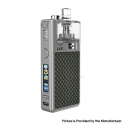 [Ships from Bonded Warehouse] Authentic LVE Orion II Pro 50W Pod Mod Kit RBA Only Kit - Silver Textured Carbon, 5~50W, 1900mAh