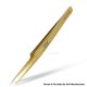 Authentic VETUS MCS-16-7B Isolation Straight Tweezers - Gold