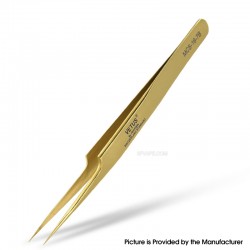 Authentic VETUS MCS-16-7B Isolation Straight Tweezers - Gold