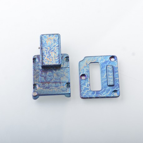 Authentic MK MODS Toxic Titanium Inner Set for BB / Billet - Light Blue, Square Button