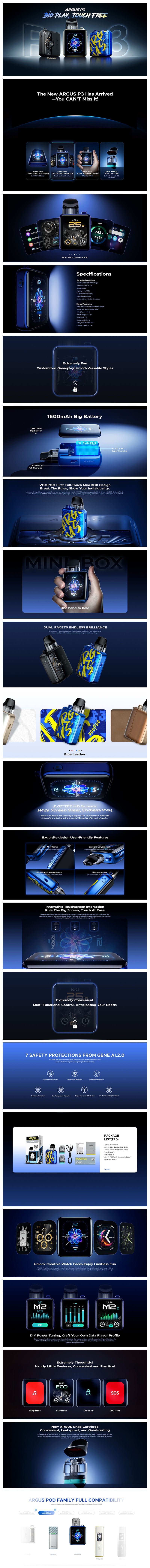 Authentic VOOPOO Argus P3 30W Pod System Kit