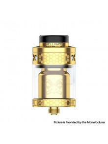 [Ships from Bonded Warehouse] Authentic Hellvape Dead Rabbit 4 RTA Tank Atomizer - Gold, 3.5ml / 5.5ml, 26mm Diameter