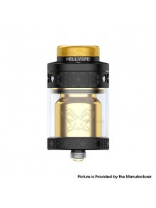 [Ships from Bonded Warehouse] Authentic Hellvape Dead Rabbit 4 RTA Tank Atomizer - Black Gold, 3.5ml / 5.5ml, 26mm Diameter
