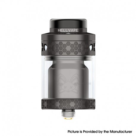 [Ships from Bonded Warehouse] Authentic Hellvape Dead Rabbit 4 RTA Tank Atomizer - Gun Metal, 3.5ml / 5.5ml, 26mm Diameter